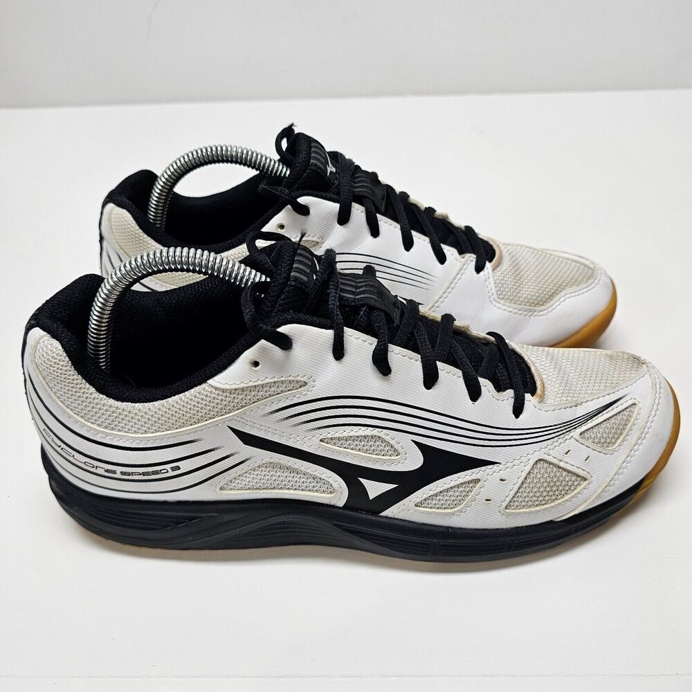 Mizuno‎ Shoes Womens 10 White Black Cyclone Speed 3 Volleyball Sneakers